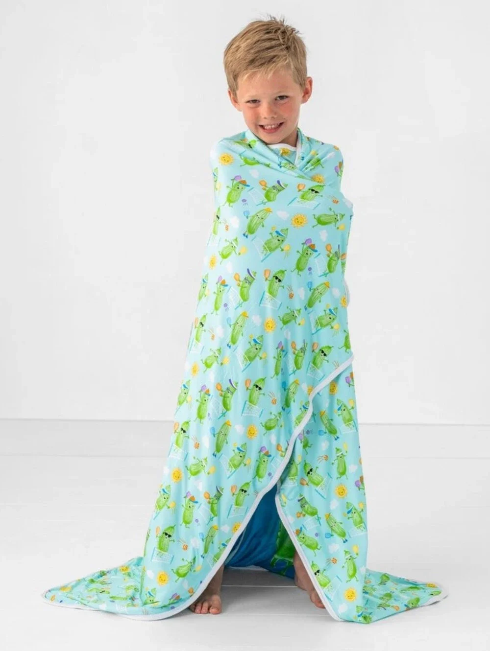 NIB Little Sleepies Limited Edition Pickle Power Large Cloud Blanket- Bamboo HTF
